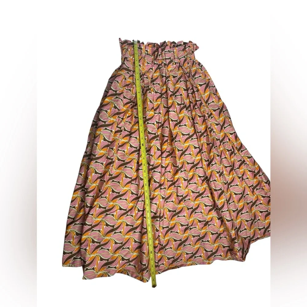 NWT Anthro x Devotion Twins Kotronas Vibrant Floral Polished Cotton Midi Skirt S - Picture 10 of 14